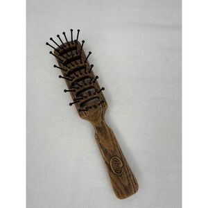 Vintage Goody Vented Blow-Styling Hair Brush Faux Wood Grain Made in USA